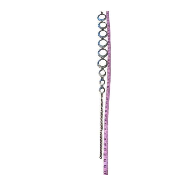 Y2K Silver Tone metal  Circular Links Belt, Hip, early 2000’s, 28”- 41” - Picture 3 of 3